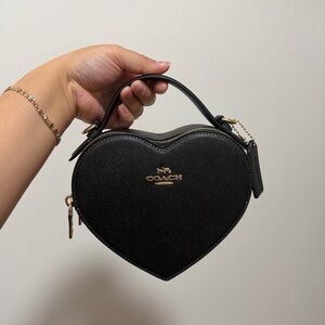 Coach Black Heart-Shaped Purse